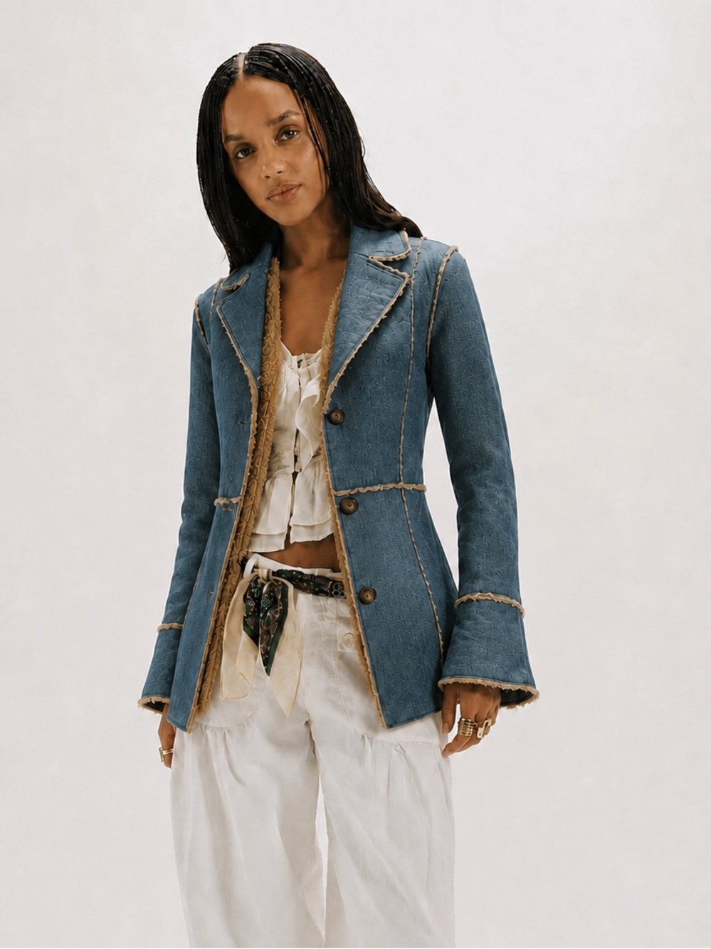 Women’s White Wide-Leg Jeans - Relaxed High-Waist